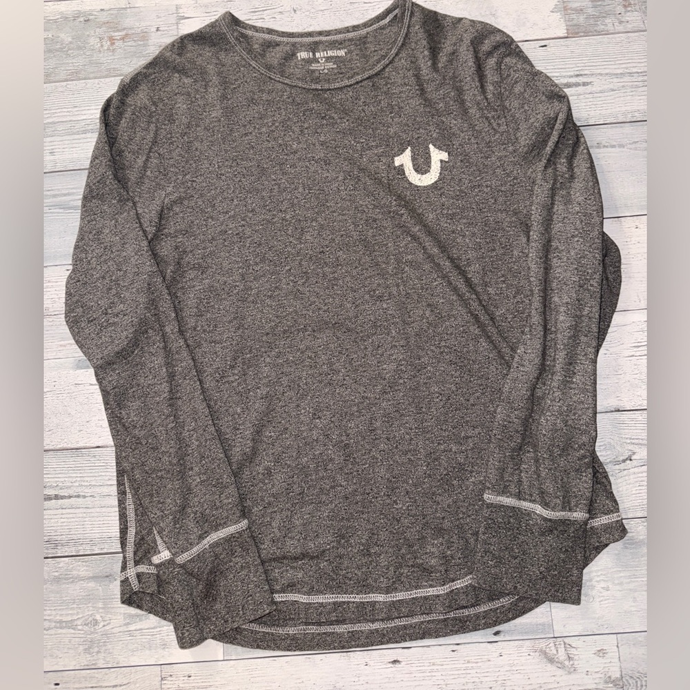 True Religion Charcoal Heather Long Sleeve